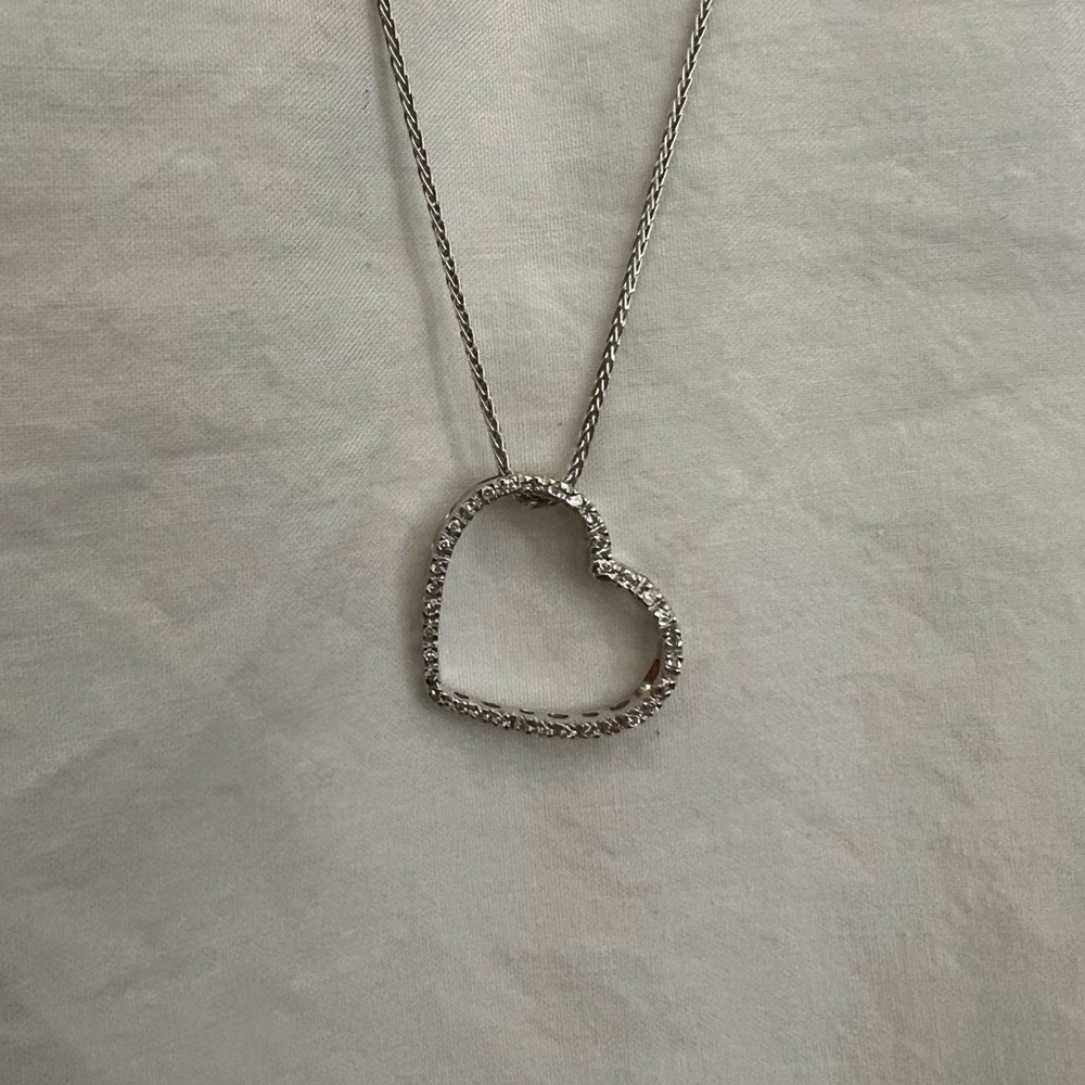 Diamond Open Heart Necklace